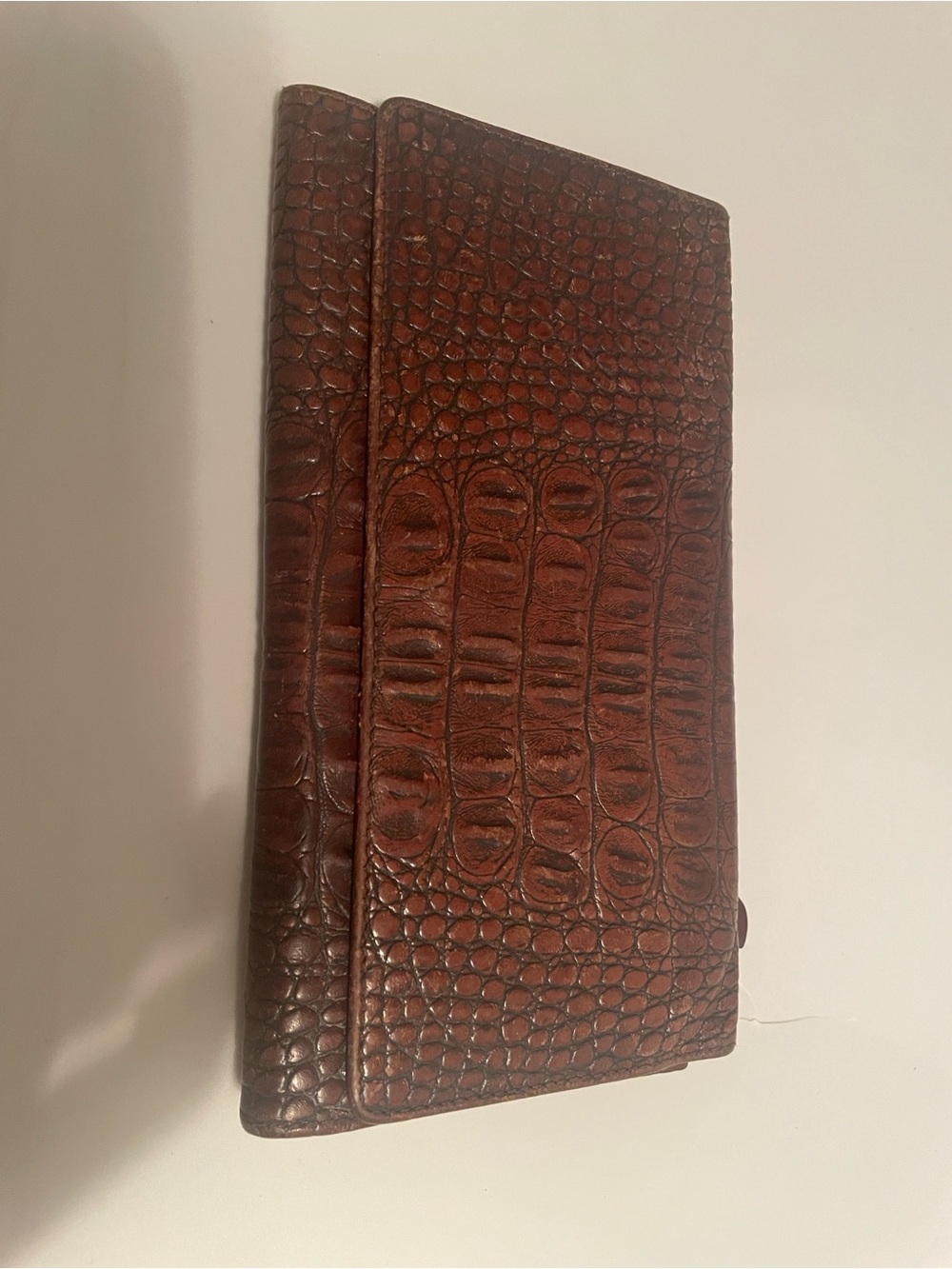 Brahmin Brown Croc-Embossed Women's leather Wallet